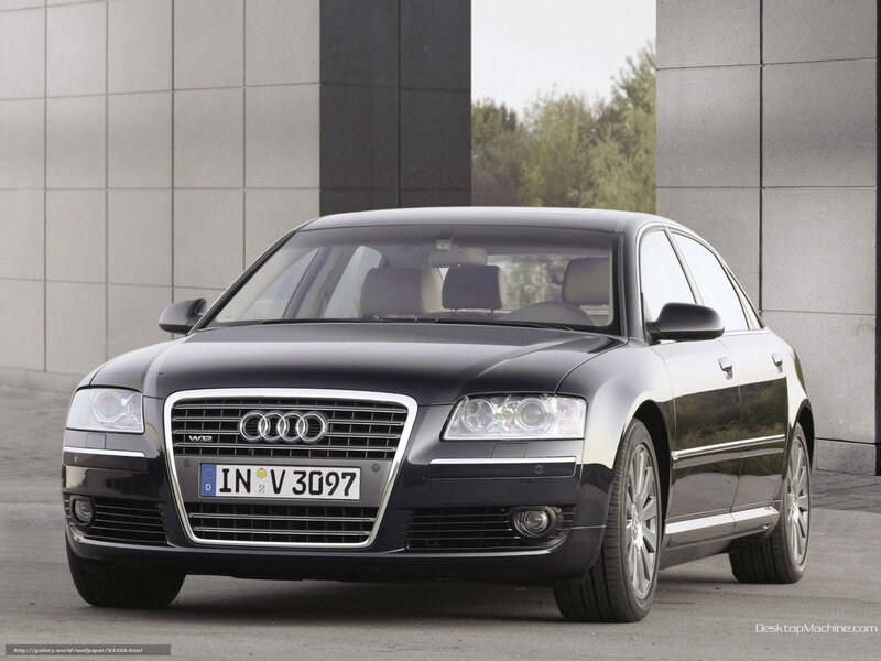 Black Audi A8 parked outside