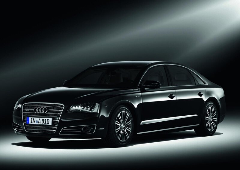 Black Audi A8 Sedan — Dramatic