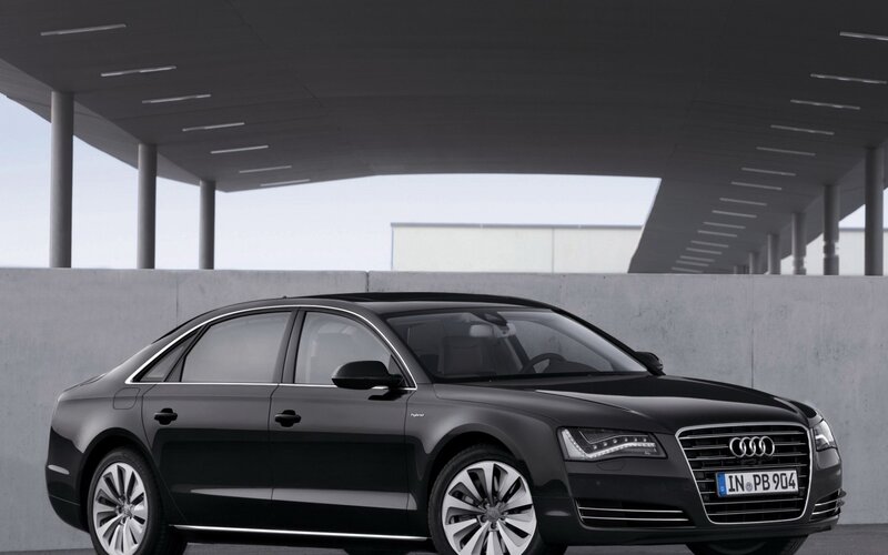 Black Audi A8 Sedan — Modern, Photograph, Car