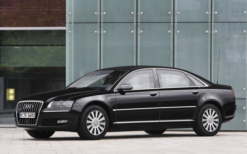 Black Audi A8 Sedan — Neutral, Afternoon, Photograph, Car