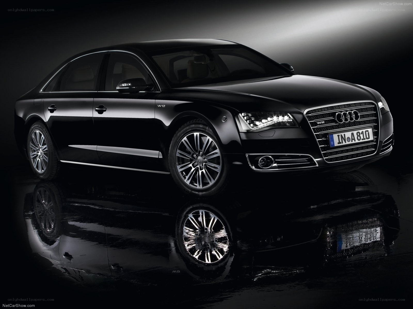 Black Audi A8 W12 sedan