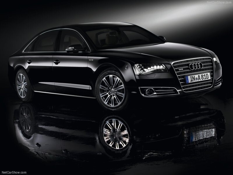 Black Audi A8 W12 sedan