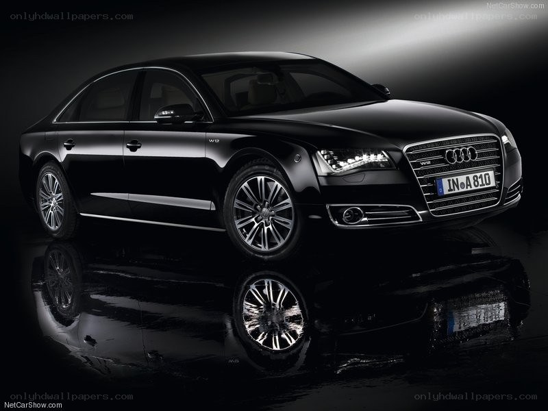 Black Audi A8 W12 sedan