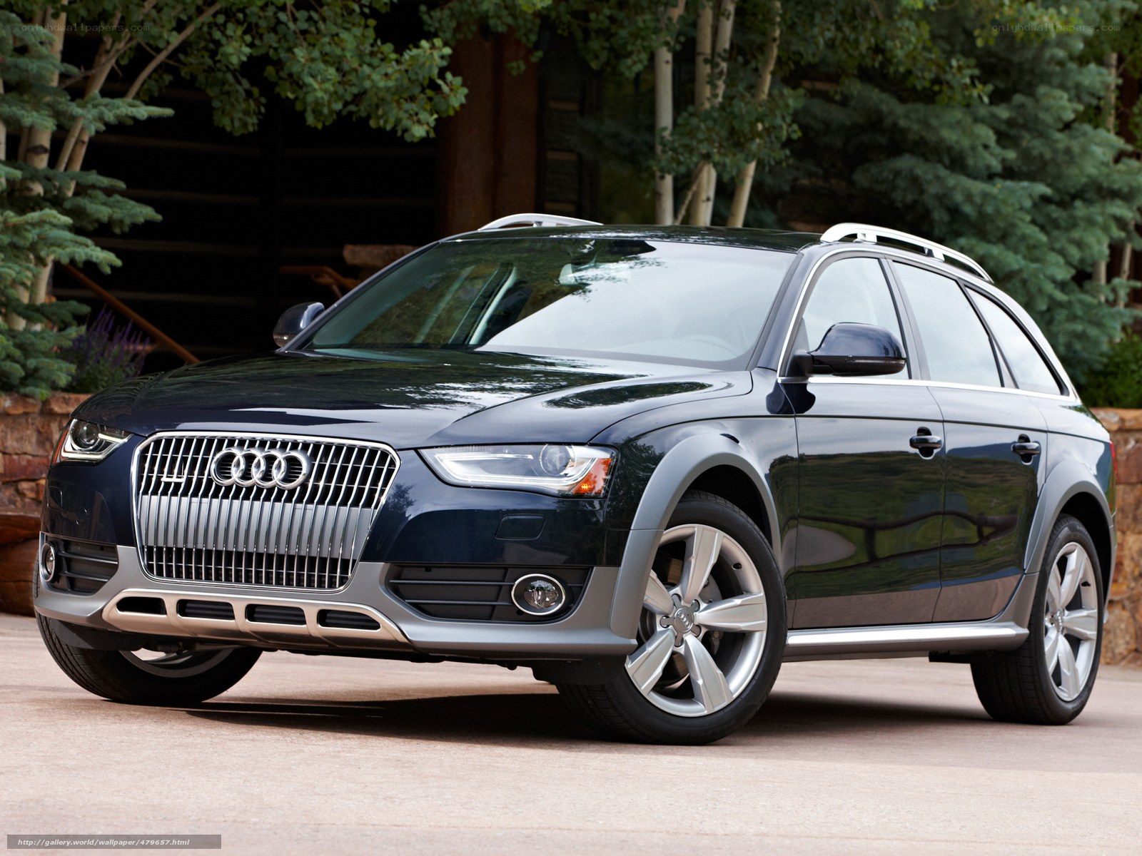 Black Audi Allroad parked outside