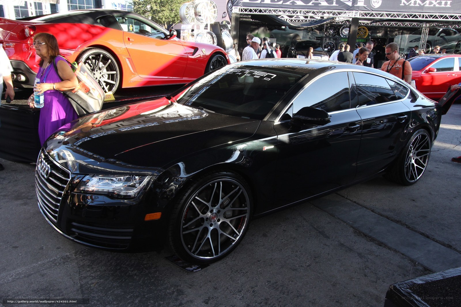 Black Audi at car show