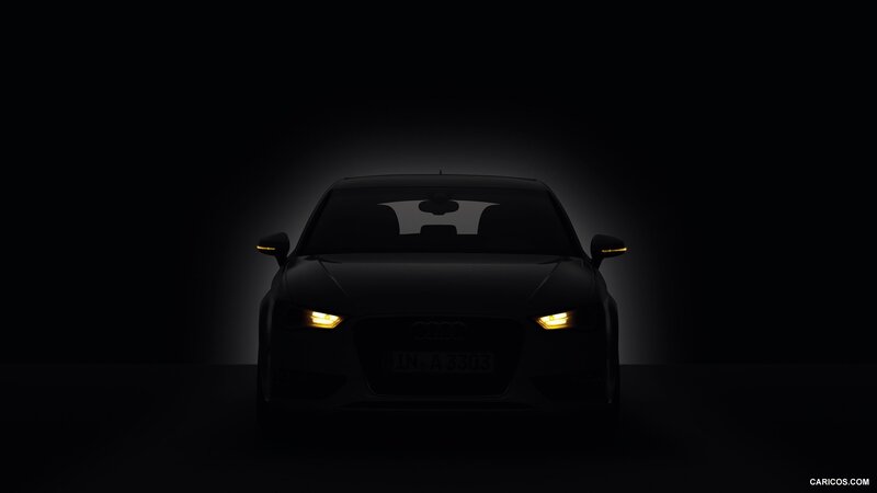 Black Audi Car — Dramatic, Night, Photograph, Headlights, License Plate