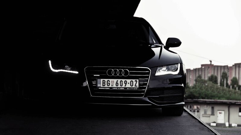Black Audi Car — Dramatic, Photograph, License Plate