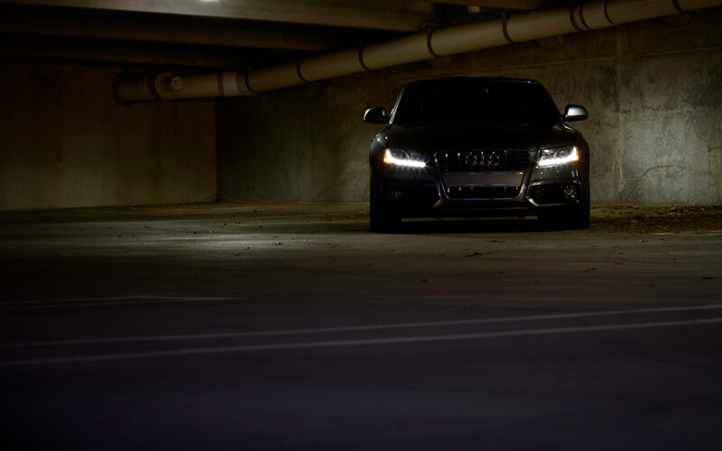 Black Audi Car — Dramatic