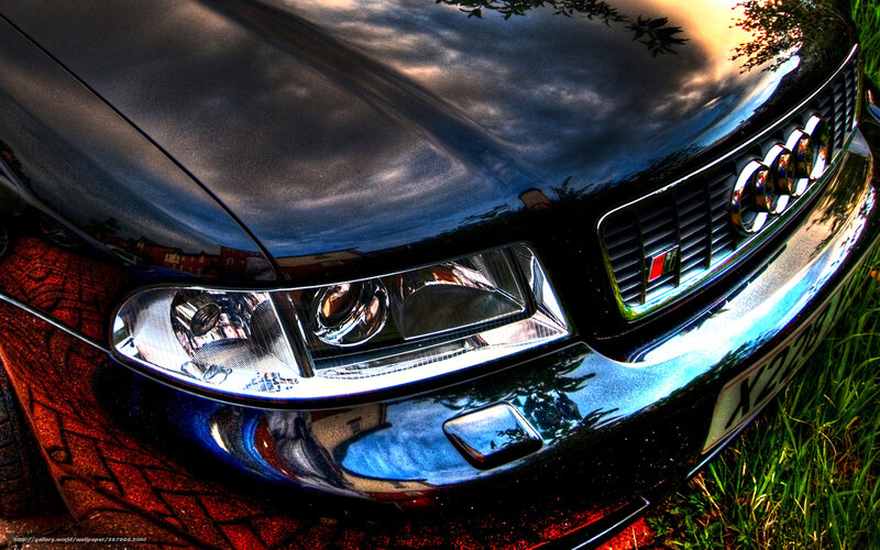 Black Audi Car Front — Dramatic