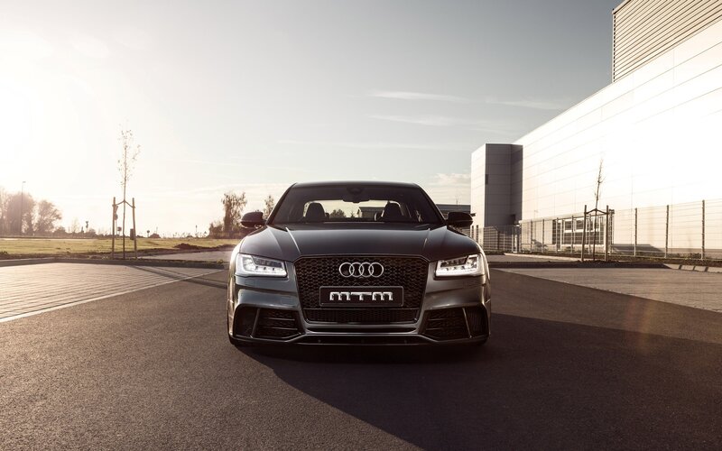 Black Audi Car — Gray, Dramatic