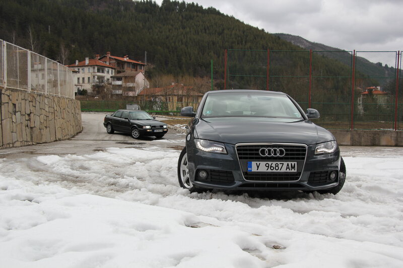 Black Audi Car in Snow