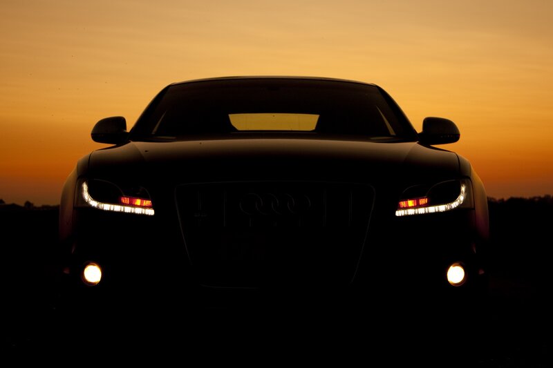 Black Audi Car — Orange
