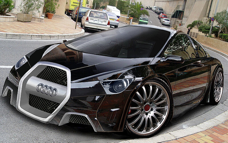 black audi concept car