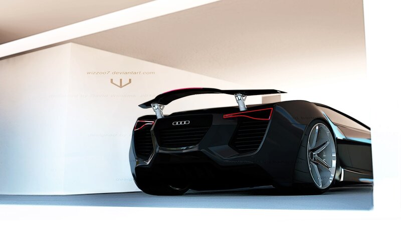 Black Audi Concept Car — Dramatic