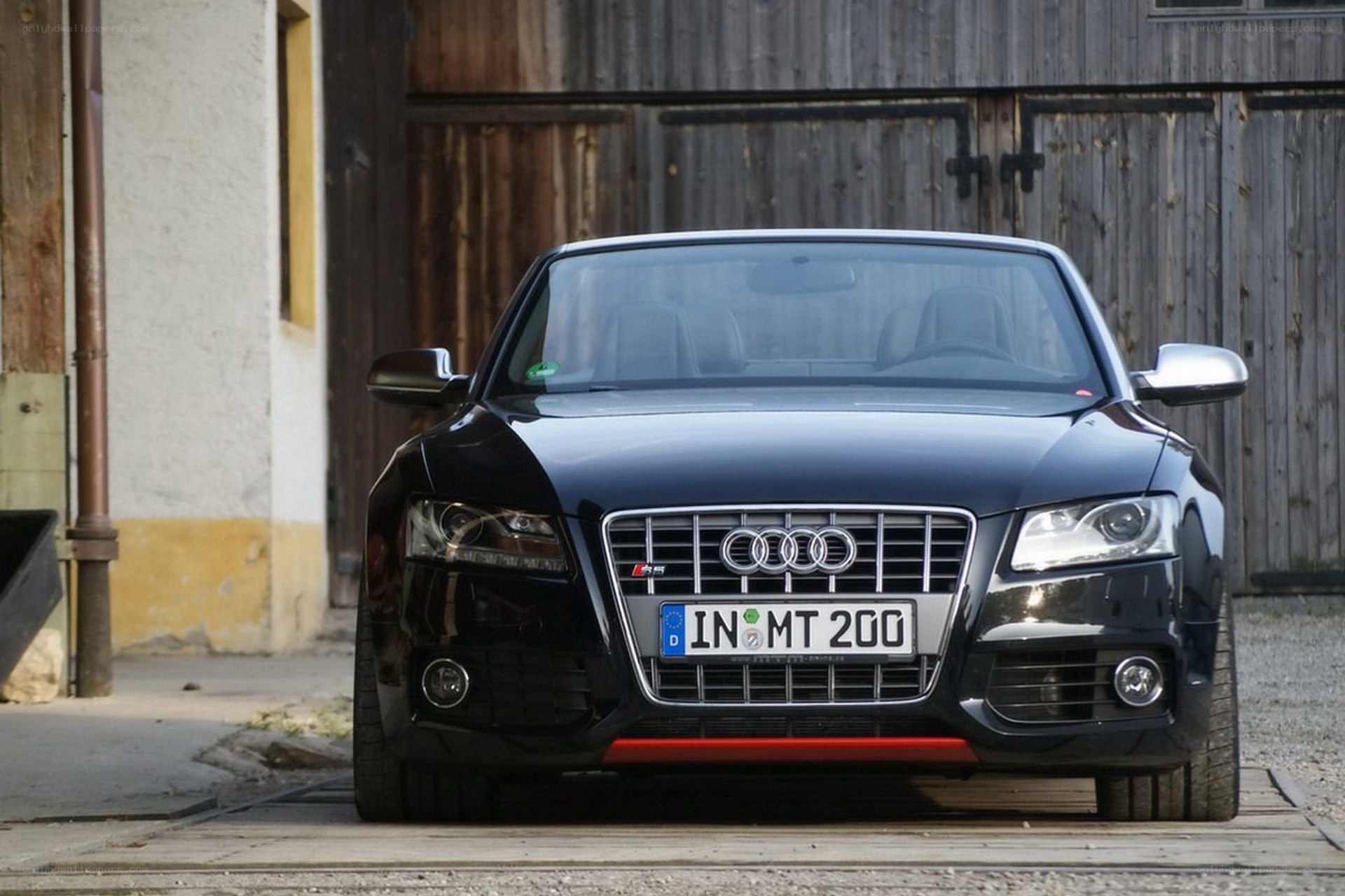 black audi convertible car