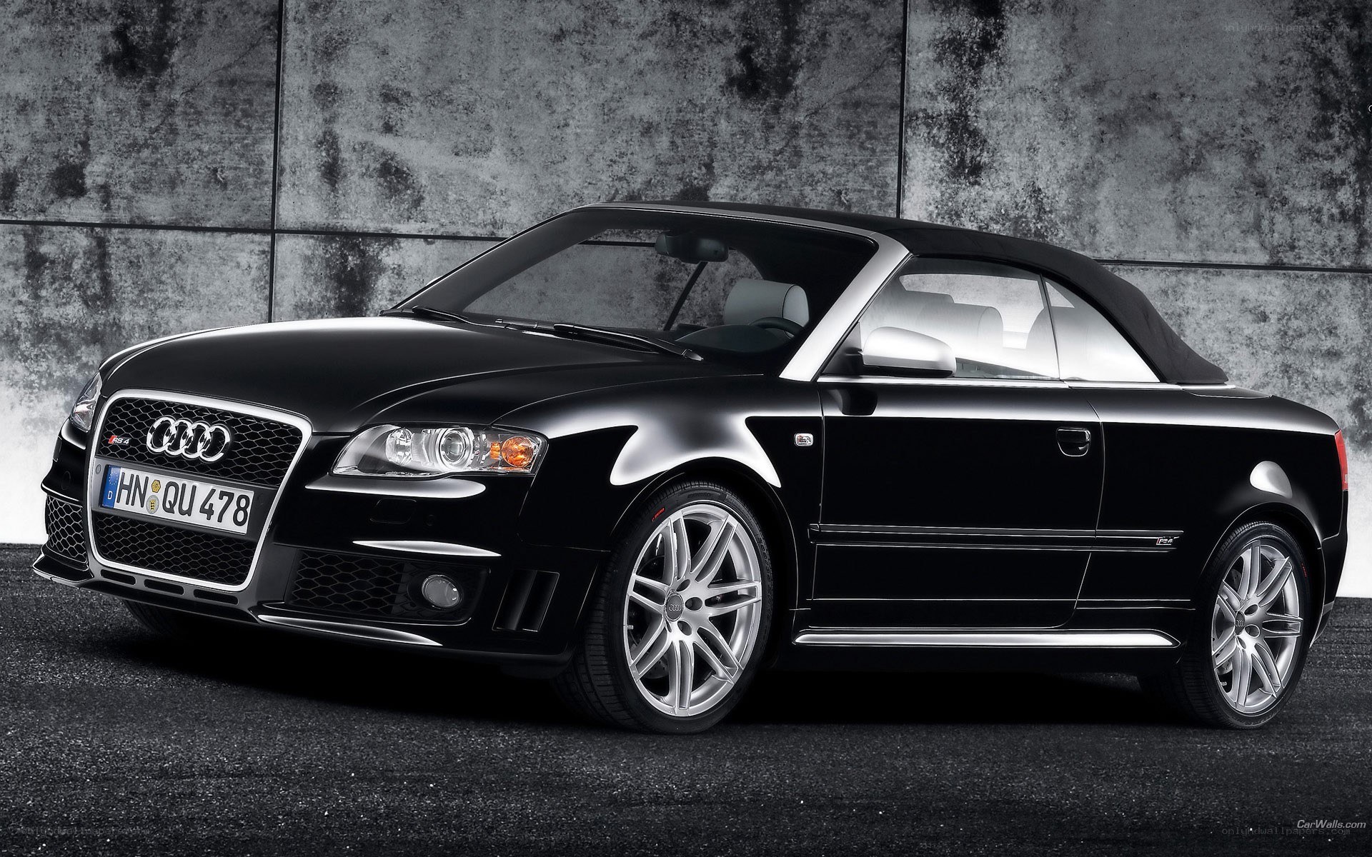 black audi convertible car