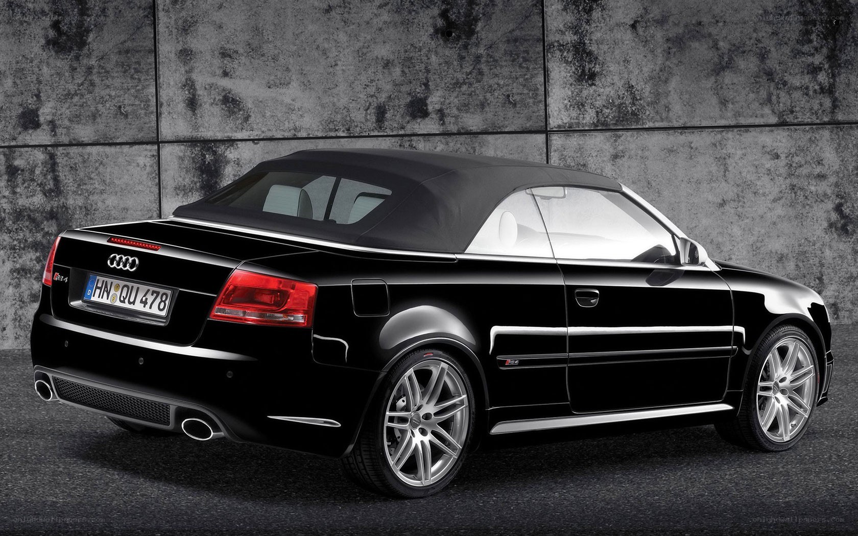 black audi convertible car