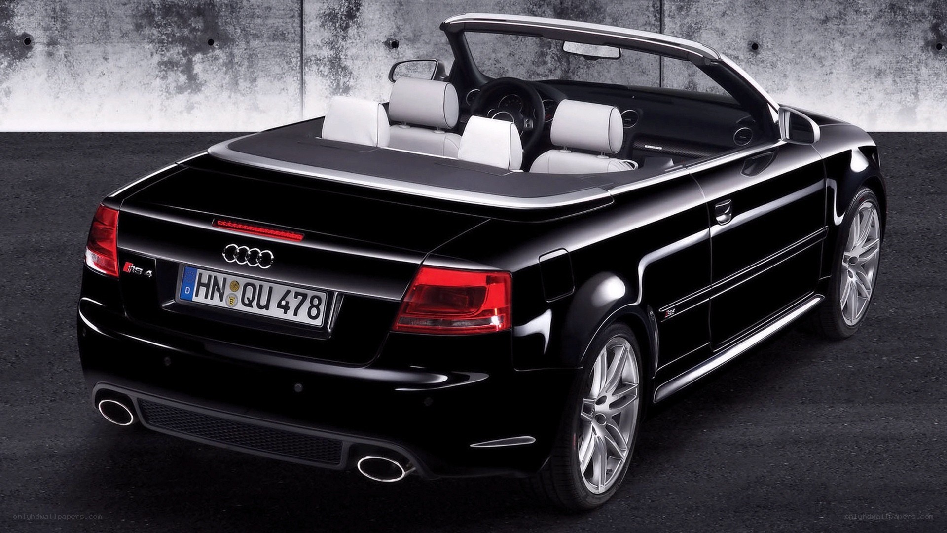 Black Audi convertible car