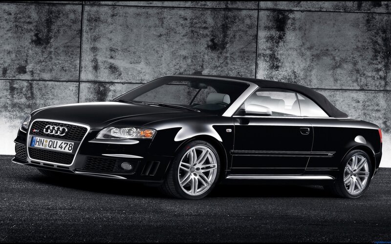 Black Audi convertible car