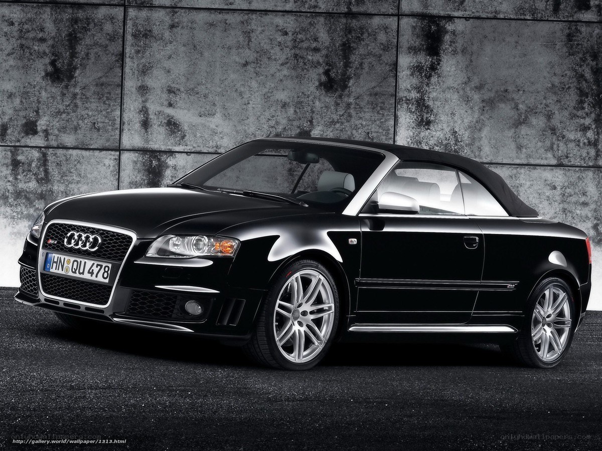 Black Audi convertible car