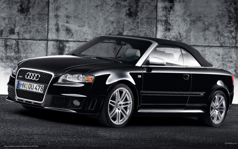 Black Audi Convertible — Dramatic
