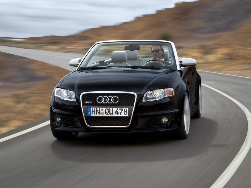 Black Audi Convertible — Dynamic, Afternoon, Photograph