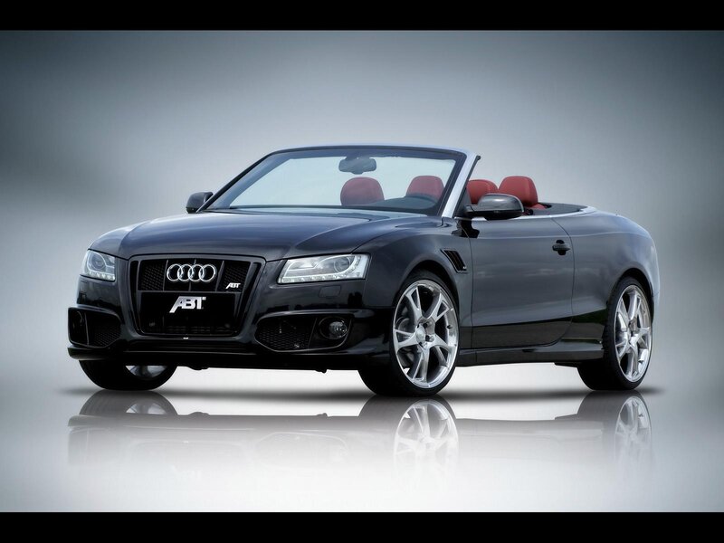 Black Audi convertible with ABT tuning