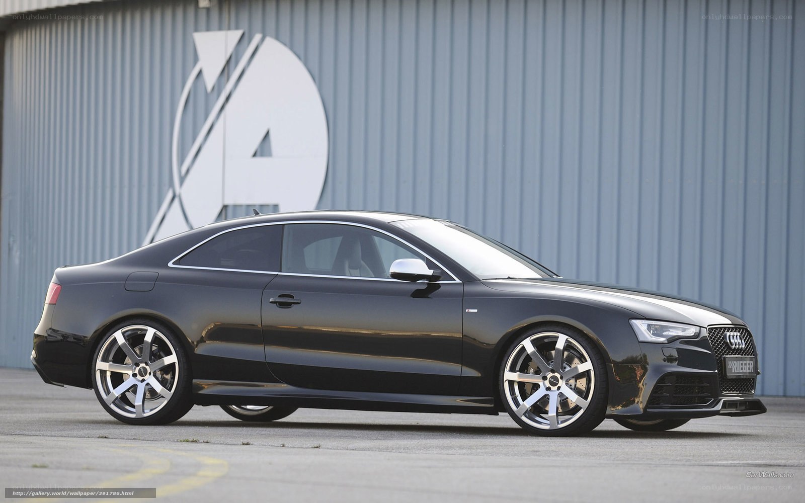 black audi coupe car