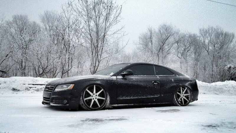 Black Audi Coupe — Cold