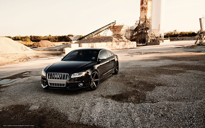 Black Audi Coupe — Dramatic, Afternoon, Photograph