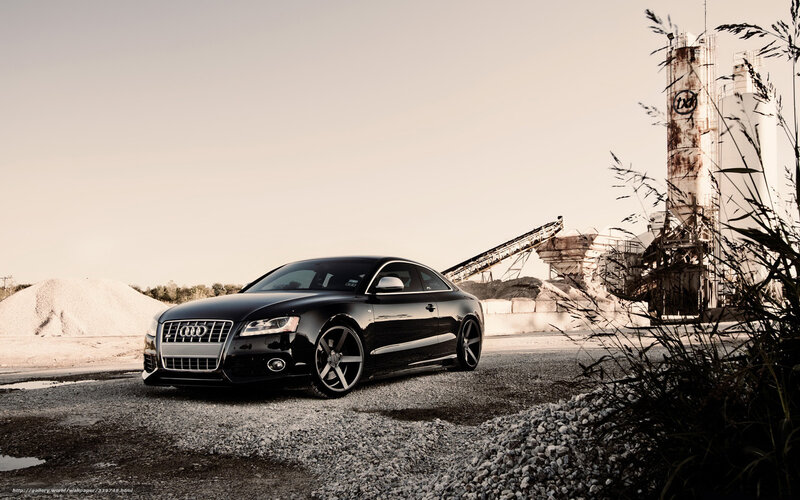 Black Audi Coupe — Dramatic, Afternoon