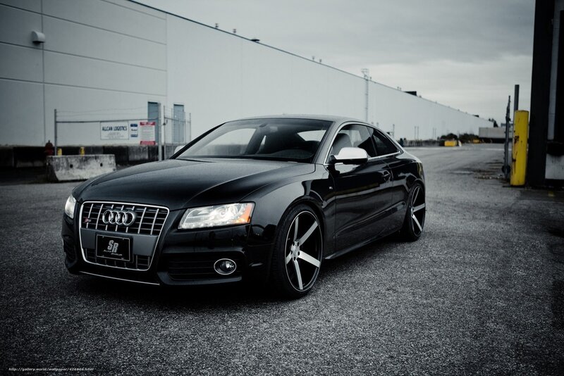 Black Audi Coupe — Dramatic, Photograph, Car