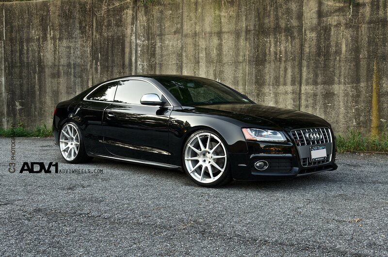 Black Audi Coupe — Dramatic, Photograph, Car, Wall