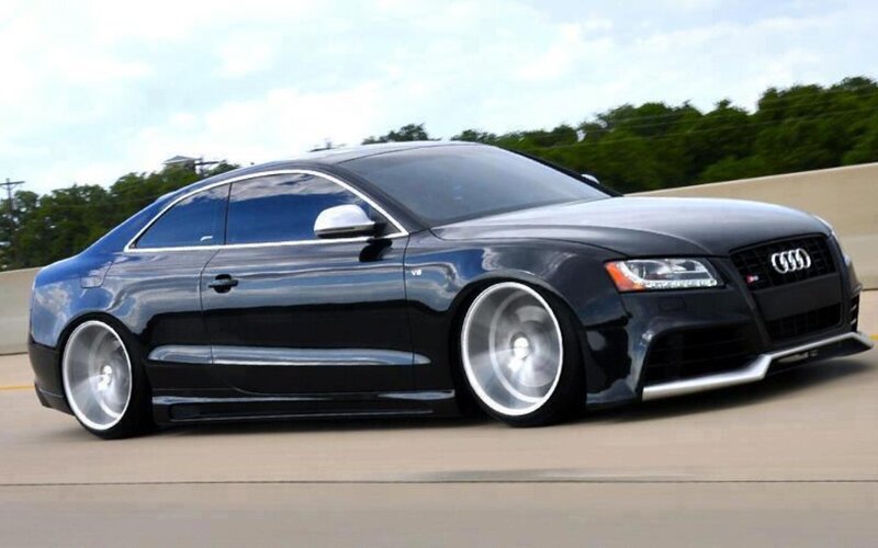 Black Audi Coupe — Dynamic, Afternoon