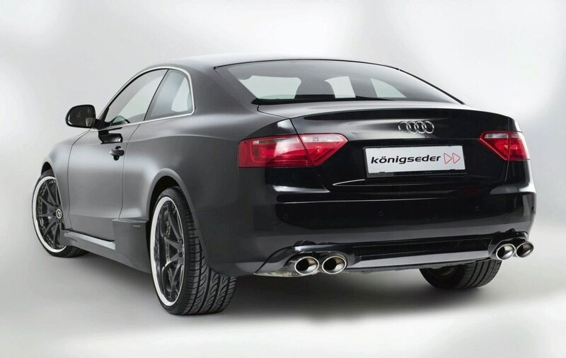 black audi coupe rear view