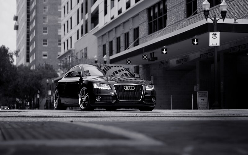 Black Audi Coupe — Urban, Photograph