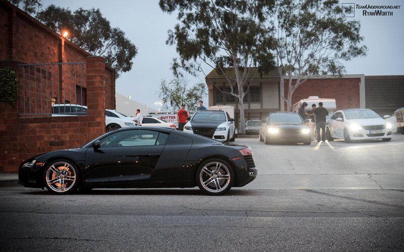 Black Audi R8 at a car meet