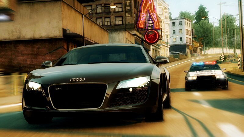 Black Audi R8 Car — Dramatic