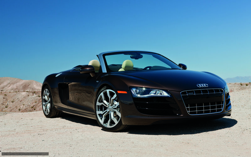 Black Audi R8 Convertible — Serene, Afternoon