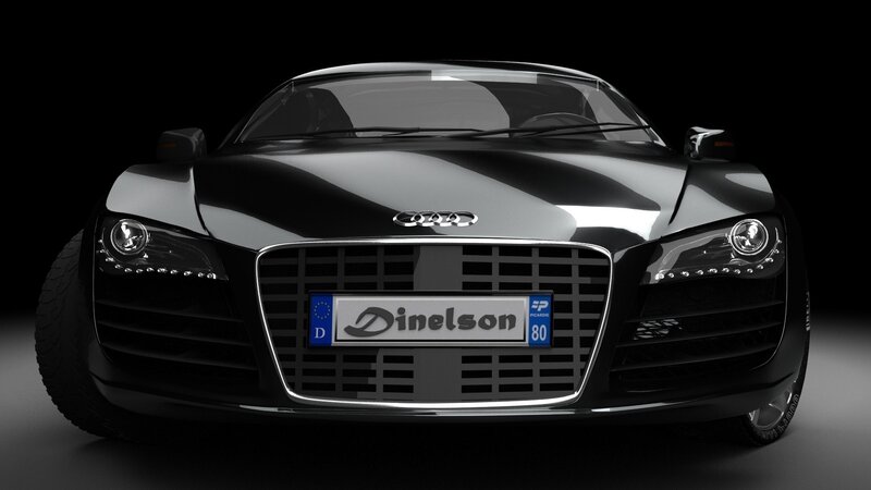 black audi r8 front view