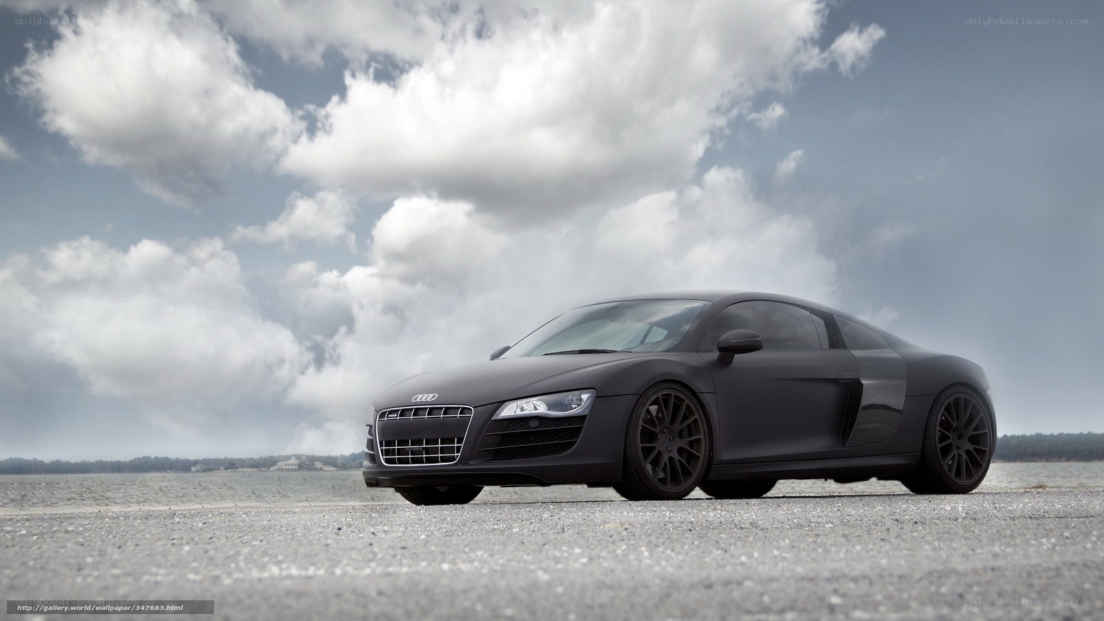 Black Audi R8 on a coastal road