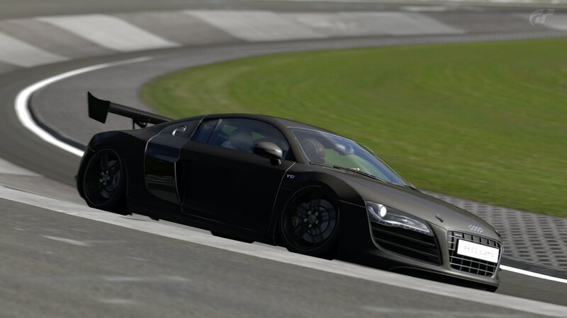 Black Audi R8 on a racetrack