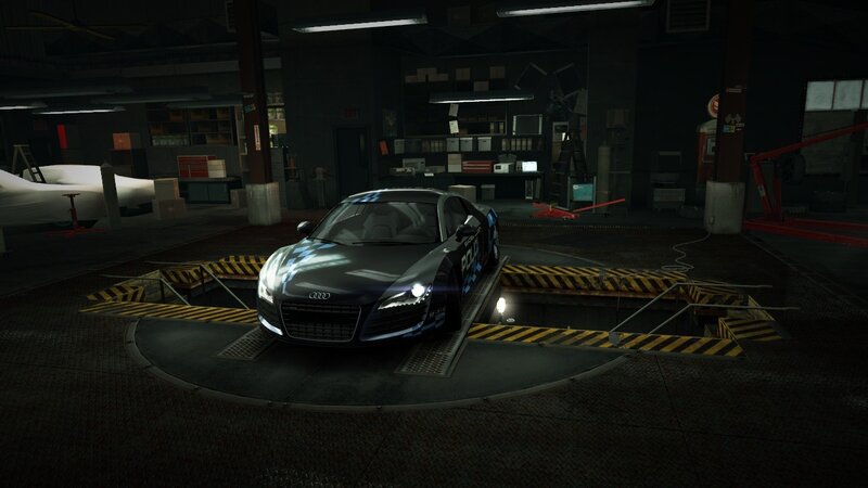 Black Audi R8 on Lift