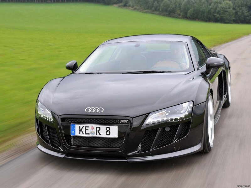 black audi r8 sports car
