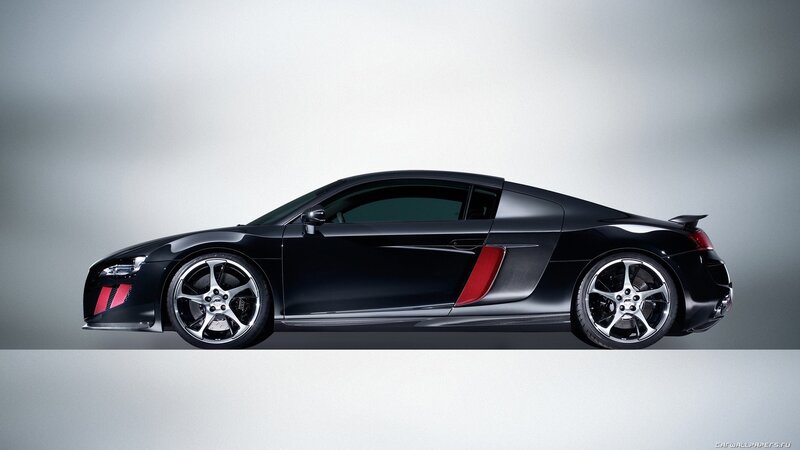 black audi r8 sports car