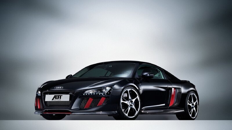 black audi r8 sports car