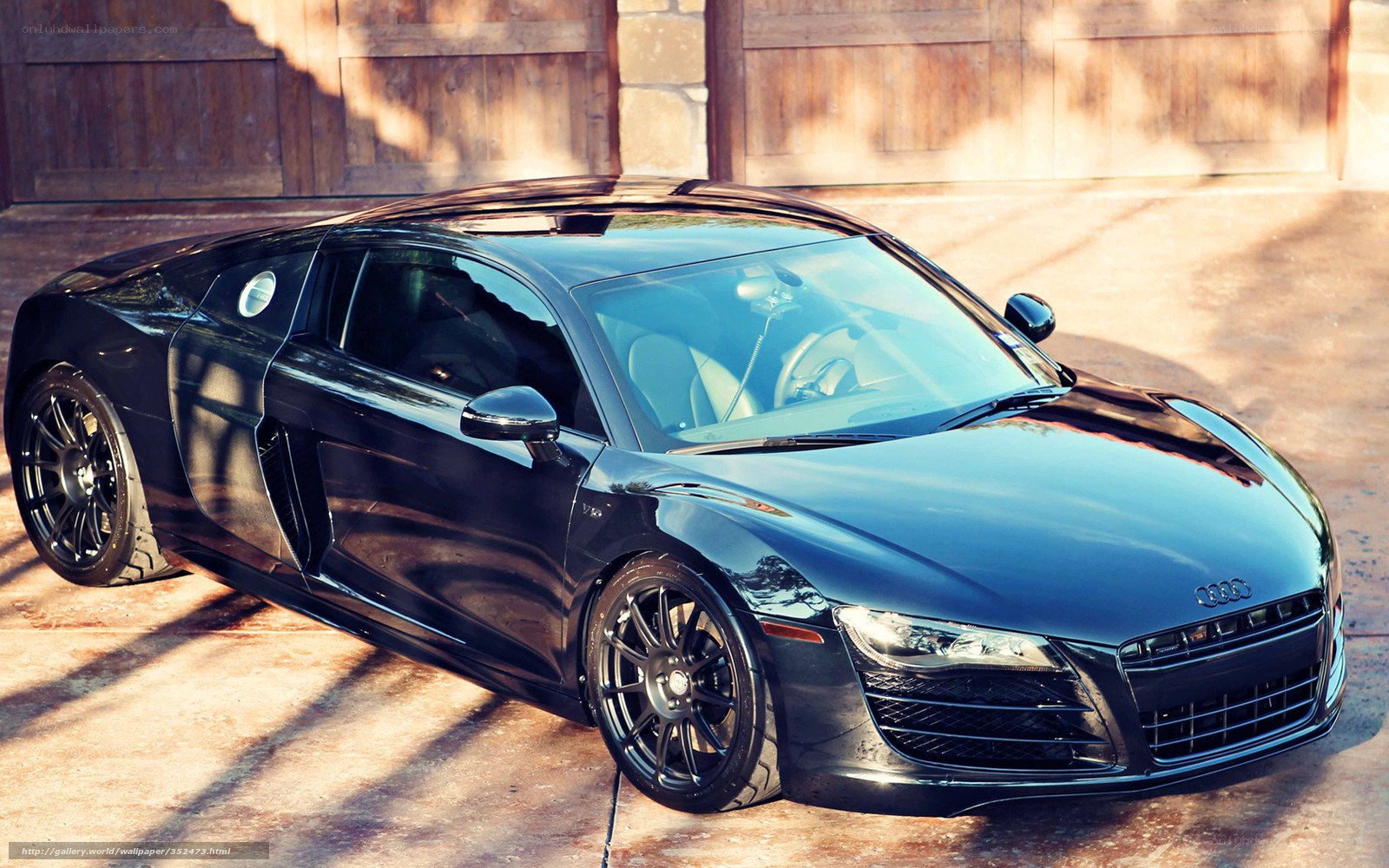 Black Audi R8 sports car