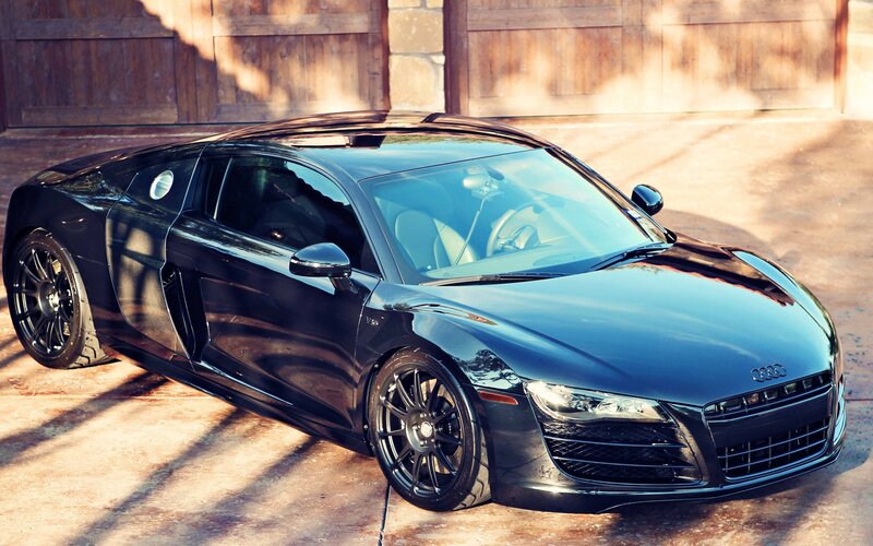 Black Audi R8 sports car