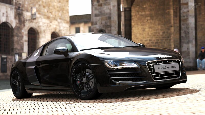 Black Audi R8 sports car
