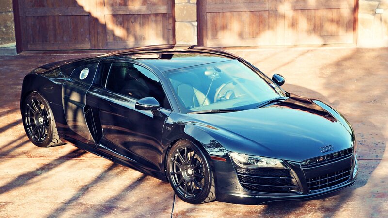 Black Audi R8 sports car